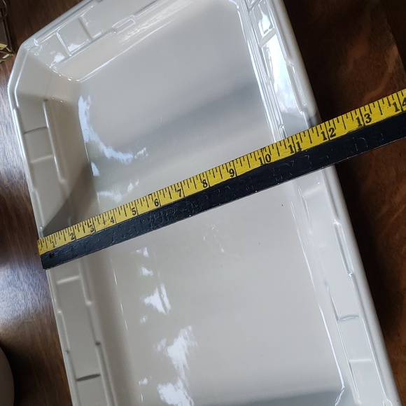 Longaberger woven pottery ivory cream tray platter - Picture 8 of 13